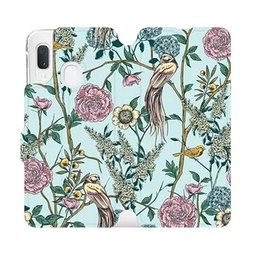 Flipové pouzdro na mobil Samsung Galaxy A20e - MX07S Ptáčci v trní (5903516024384)