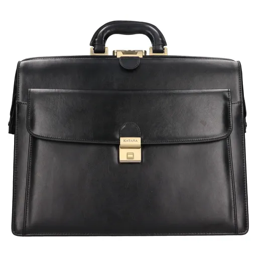 Kožená pánská aktovka Katana Monet - černá