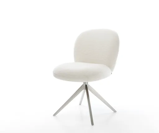 Jídelní židle Nube-Flex bouclé měkký béžová křížová podnož