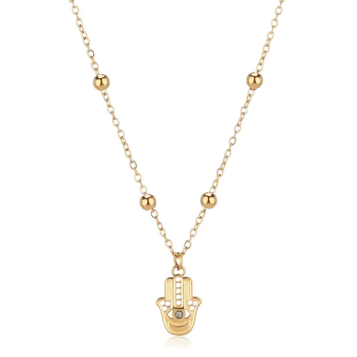 S'Agapõ Luxusní náhrdelník Hamsa - Ruka Fátimy Witch SWH08