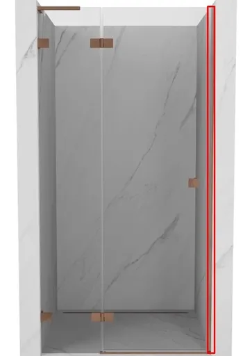 MEXEN LUNAR hliníkový profil s magnetickým těsněním 1 ks, měď kartáčovaná 830-01-65