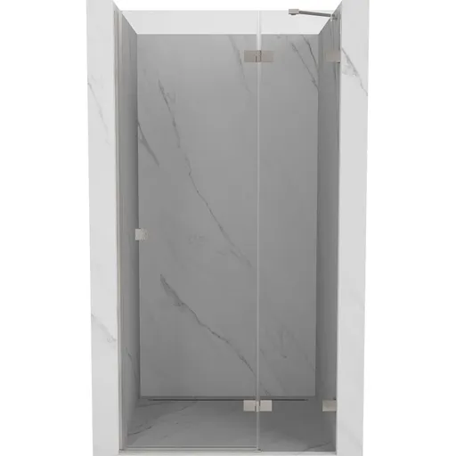 MEXEN/S Lunar sprchové dveře křídlové pravé 85, transparent, nikl kartáčovaný 834-085-000-97-00-P