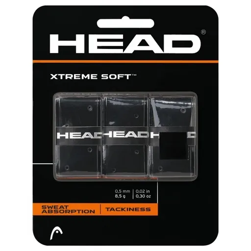 Head XTREME SOFT Vrchní tenisová omotávka, černá, velikost
