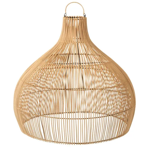Závěsné přírodní ratanové stínidlo Pear shape - Ø 83*76 cm/ E27 J-Line by Jolipa