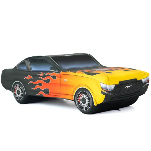 Plyšový Mustang (výběr barvy) (Barva mustanga: S plameny, Velikost mustanga: XXL)