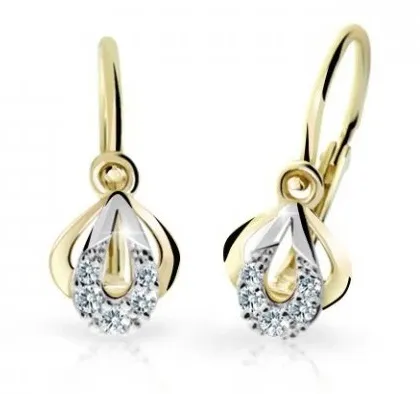 Cutie Diamonds Bicolor dětské náušnice ze zlata s brilianty C2270-10-10-X-1-D