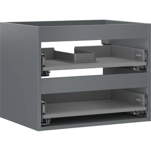 MEXEN Box-A skříňka pro umyvadlo 60, 2 zásuvky, grafit mat 91AX0-0600-470-2-66