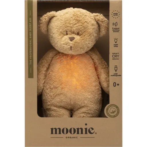 Moonie Bear 2.0 Organic Cappuccino usínáček s melodií 1 ks