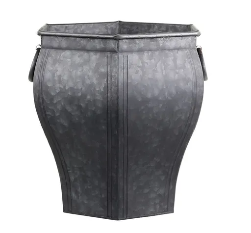 Dekorační plechový antik květináč French Chic - 32*28*28 cm Chic Antique