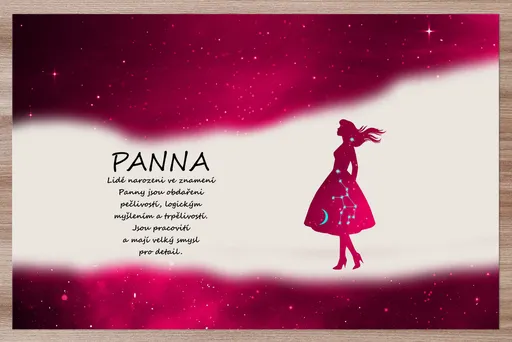 Prostírání Panna (23.8. - 22.9.) - červené