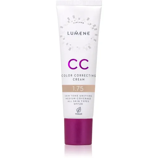 Lumene CC Color Correcting Cream CC krém pro jednotný tón pleti SPF 20 odstín 1.75 (Neutral) 30 ml