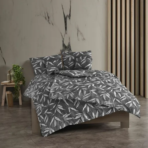 Kvalitex Bavlněné povlečení Osaka šedá, 240 x 200 cm, 2 ks 70 x 90 cm