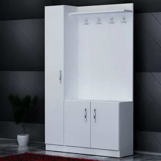 Předsíňová stěna Naturel - White