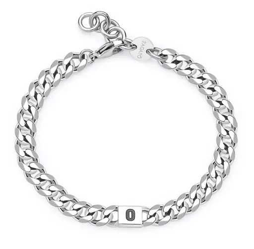 S'Agapõ Pánský ocelový náramek s písmenem O Monogram SMG25