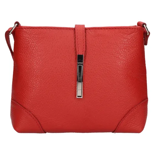 Dámská kožená crossbody kabelka Italia Marlen - červená