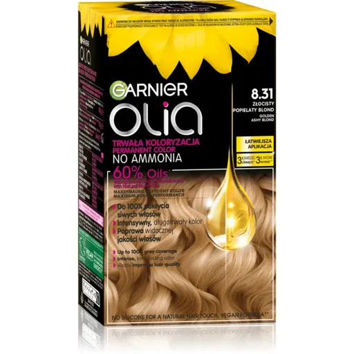 Garnier Olia Big Kit permanentní barva na vlasy odstín 8.31 Golden Ashy Blond 1 ks