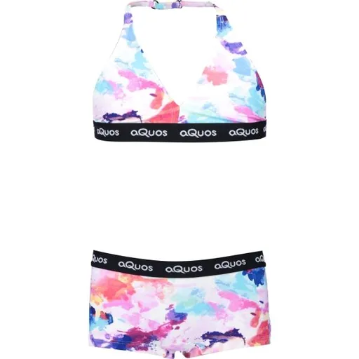 AQUOS ASTRELLA Dívčí sportovní dvoudílné plavky, bílá, velikost 164-170