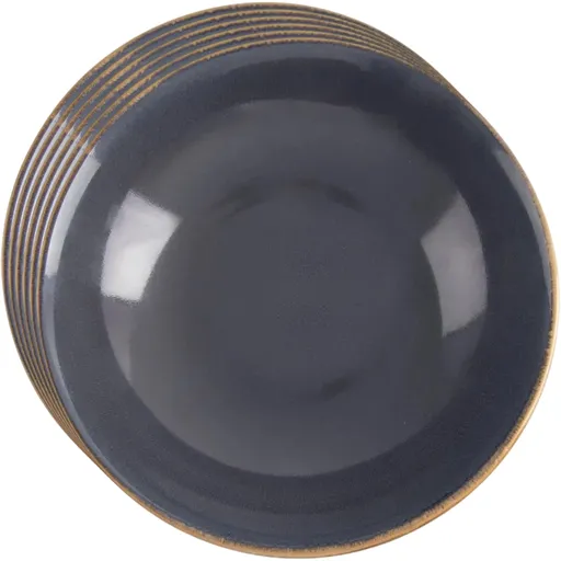 Orion Sada keramických hlubokých talířů Glaze šedá 20,5 cm, 6 ks