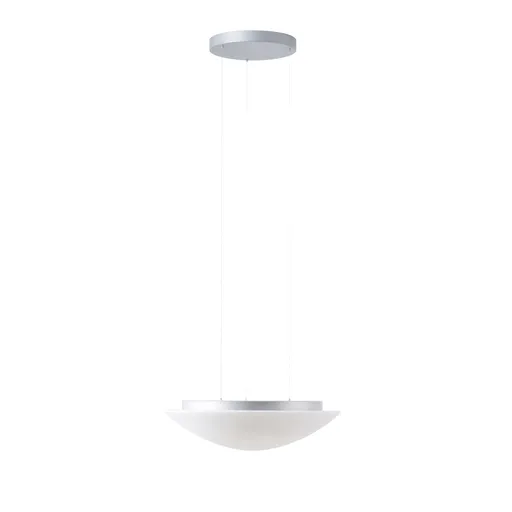 OSMONT AUR71384 AURA LE5 závěsné skleněné svítidlo stříbrná / bílá IP40 3000/4000 K 27W LED DALI