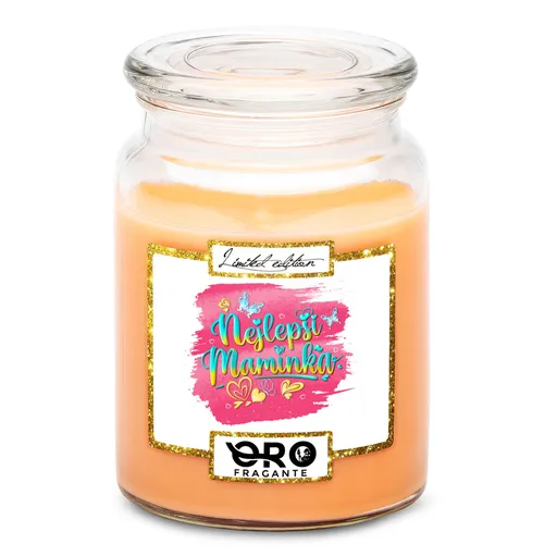 Svíčka Nejlepší maminka – blop (Vůně svíčky: Tropické ovoce)