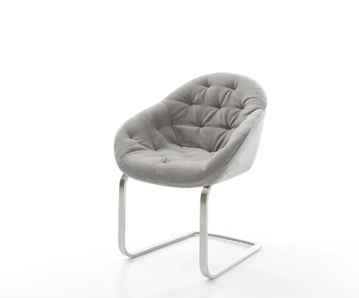 Jídelní židle Gaio-Flex tkanina Měkký šedá jídelní židle plochý