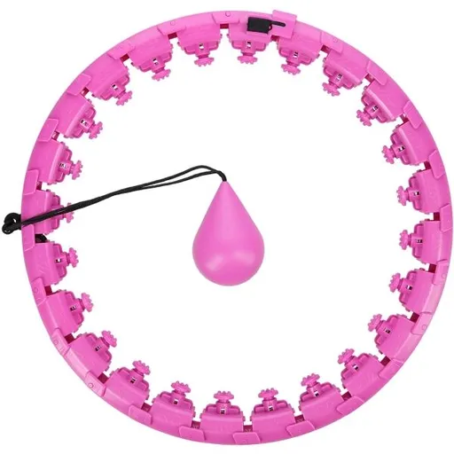 HMS FH01 Masážní hula hoop se závažím, fialová, velikost