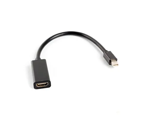LANBERG adaptér mini DisplayPort 1.2 na HDMI, M/F, kabel 20cm, černý