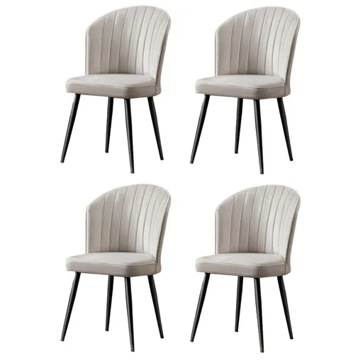 Sada jídelních židlí Rubi Cream and Black, 4 ks