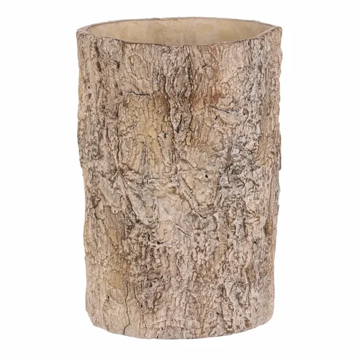 Obal na květiny imitace dřevěné kůry, 18 x 18 x 26 cm, beton, 18 cm