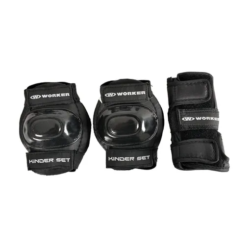 Chrániče WORKER Kinder Set 6 dílný černá XS