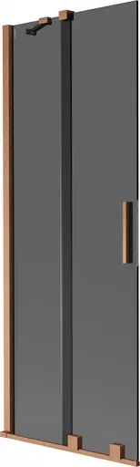 MEXEN/S Velar dvoukřídlá posuvná vanová zástěna 70 x 150, grafit, měď kartáčovaná 896-070-000-41-65