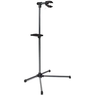 Tectake Montážní stojan na kolo s poličkou na nářadí sklopný, černá (400991)