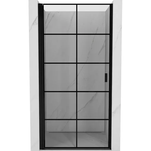 MEXEN MIST dveřní část (1d) 70x200 cm 6mm černá, dekor, levé 8A2-070-000-70-77-L