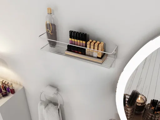 Nástěnná police Banyo Makyaj Rafı, Baharatlık - Chrome