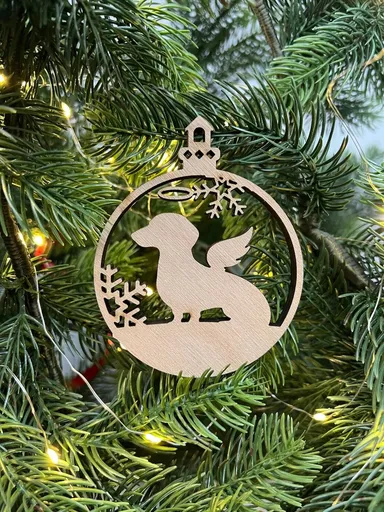 Vsepropejska Vánoční baňka s jezevčíkem – ozdoba na stromeček Typ: Baňka 6