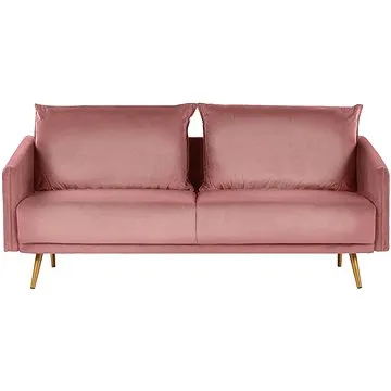 Sametová 3místná BELIANI růžová MAURA (beliani_247489)