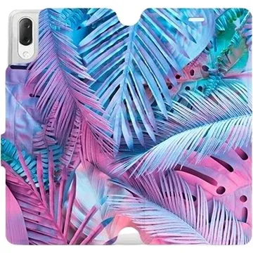 Flipové pouzdro na mobil Sony Xperia L3 - MG10S Fialové a modré listy (5903226816026)