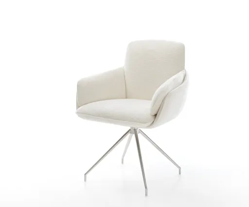 Jídelní židle Luan-Flex s područkami bouclé měkký béžová