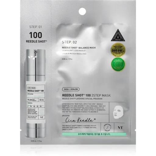 VT Cosmetics Reedle Shot 100 2-Step Mask intenzivní obnovující maska pro dvoufázové ošetření pleti 26.5 g