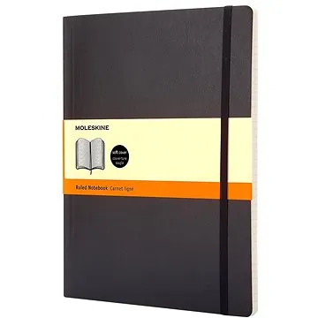 MOLESKINE XL, měkké desky, linkovaný, černý (QP621)