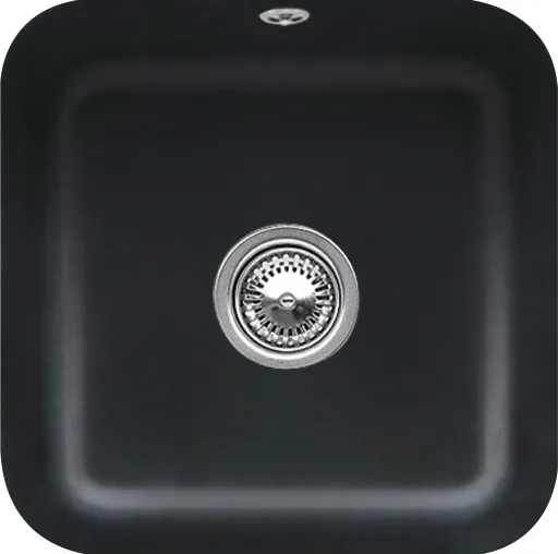 Keramický dřez Villeroy & Boch podstavný Cisterna 50, 670301R7, Pure Black 670301R7