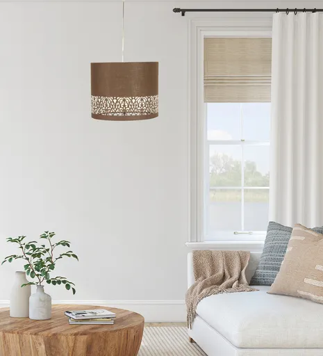 Závěsná stropní lampa 1X60W hnědá ARABESCA