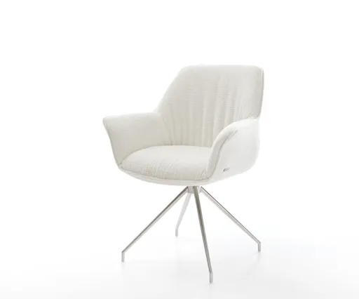 Jídelní židle Keila-Flex s područkami bouclé měkký béžová