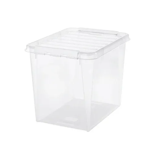 SmartStore Úložný box s bílými klipy Classic, 52 l, 52 l