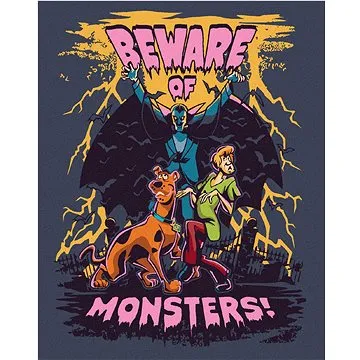 Zuty - Shaggy, scooby-doo a upír, 40×50 cm (HRAwlmal353nad)