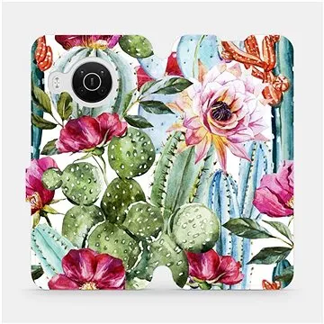 Flip pouzdro na mobil Nokia X10 - MG09S Kaktusy a květy (5903516742806)