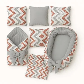 BabyTýpka sada M - Cikcak Red Grey (8594201222054)