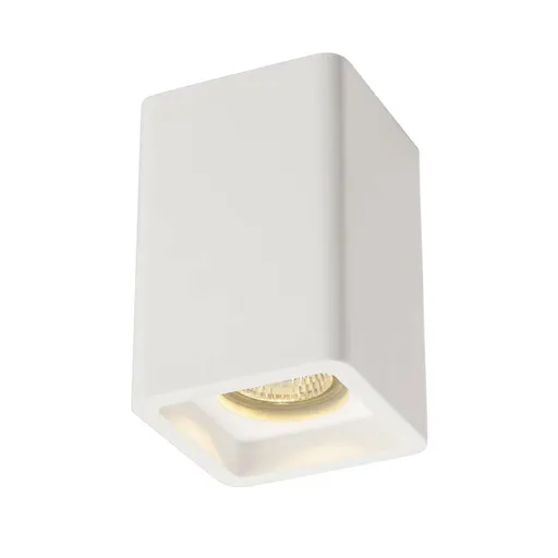 SLV BIG WHITE PLASTRA, stropní svítidlo, QPAR51, hranaté, bílá sádra, max. 35 W 148004