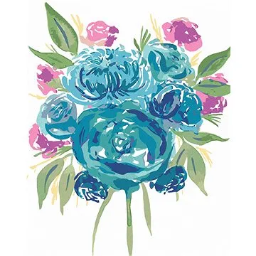 Zuty - Malování podle čísel - MODRÉ RŮŽE (ALEXANDRIA GILBERT), 80x100 cm, vypnuté plátno na rám (HRAmmb07455nad)