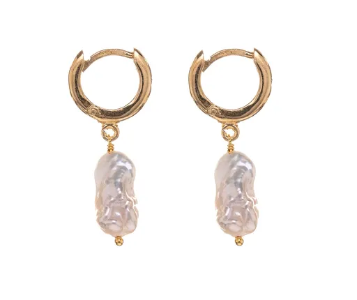 Alisia Elegantní pozlacené náušnice s barokní perlou AL4683.01.000